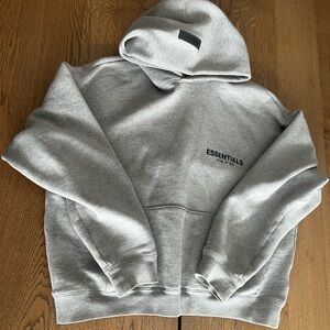 Essentials Light Gray Men's Hoodie